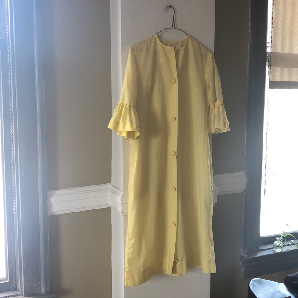 Vintage 1960s Yellow Prairie Dress